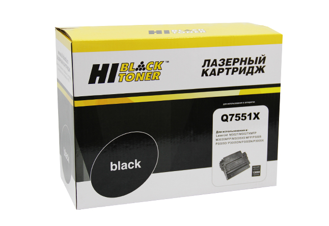 Картридж Hi-Black (HB-Q7551X) для HP LJP3005/M3027MFP/M3035MFP, 13K