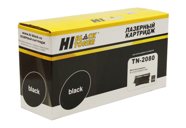 Тонер-картридж Hi-Black (HB-TN-2080) для BrotherHL-2130/DCP7055, 1,2K