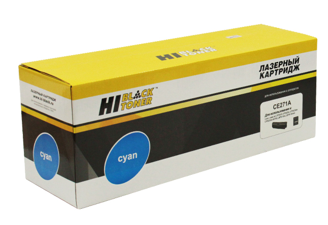 Картридж Hi-Black (HB-CE271A) для HP CLJCP5520/5525/Enterprise M750, Восстанов, C, 15K