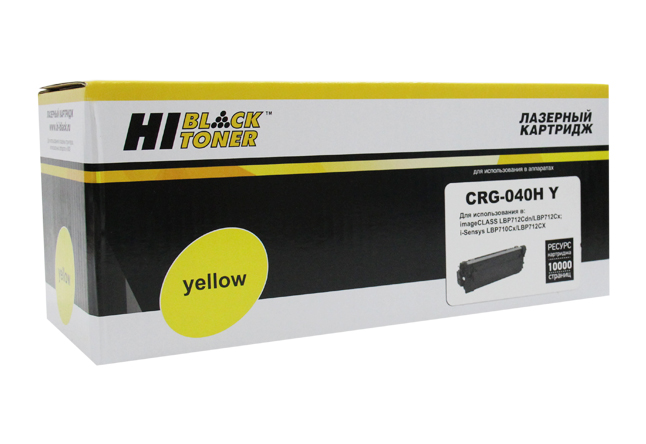 Картридж Hi-Black (HB-№040H Y) для CanonLBP-710/710CX/712/712CX, Y, 10K