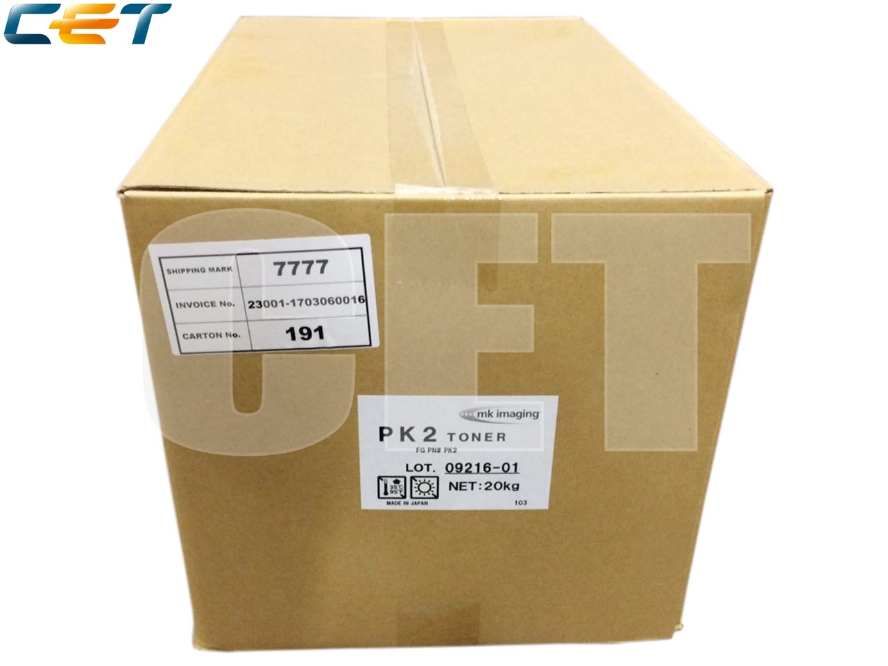 Тонер PK2 для KYOCERA ECOSYSM2035DN/M2030DN/P2035D/P2135DN,FS-1028MFP/FS-4020DN, TASKalfa 180 (Japan), 20кг/мешок,(унив.), CET5498