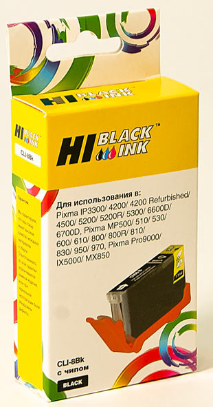 Картридж Hi-Black (HB-CLI-8Bk) для Canon PIXMAiP4200/iP6600D/MP500, Bk