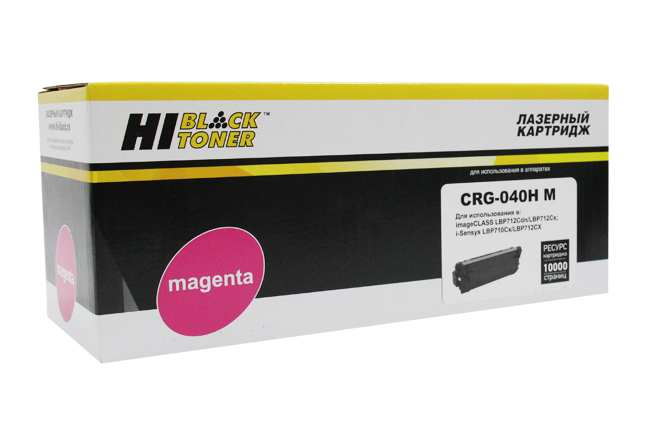 Картридж Hi-Black (HB-№040H M) для CanonLBP-710/710CX/712/712CX, M, 10K