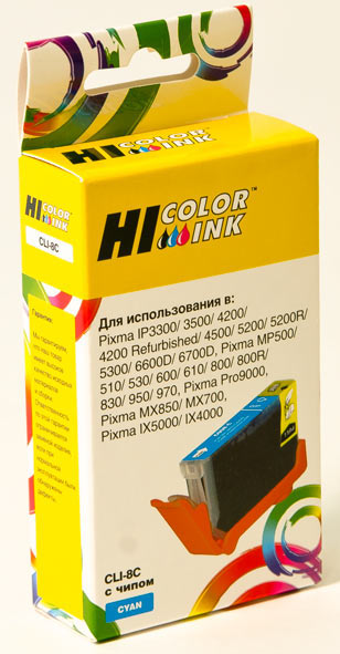 Картридж Hi-Black (HB-CLI-8C) для Canon PIXMAiP4200/iP6600D/MP500, C