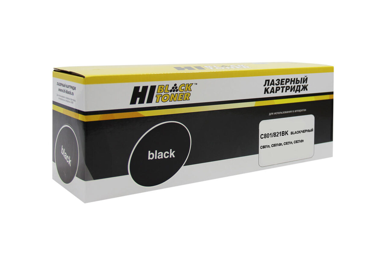 Тонер-картридж Hi-Black (HB-44643008/44643004) для OKIC801/821, Bk, 7K