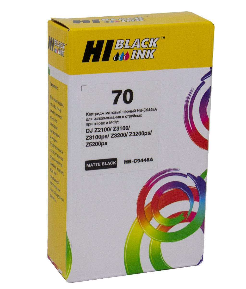 Картридж Hi-Black (HB-C9448A) №70 для HP DesignJetz2100/3100/3200/5200, MBk