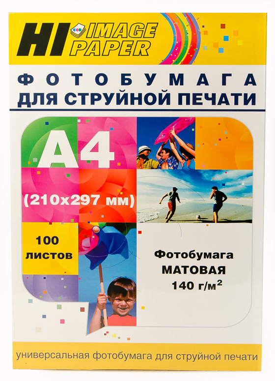 Фотобумага Hi-Image Paper матовая односторонняя, A4, 140г/м2, 100 л.