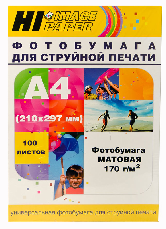 Фотобумага Hi-Image Paper матовая односторонняя, A4, 170г/м2, 100 л.