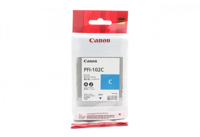 Картридж PFI-102C Canon iPF500/ iPF600/iPF610/iPF700,130мл (O) PFI-102C Cyan 0896B001