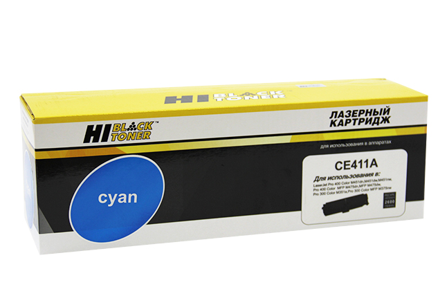 Картридж Hi-Black (HB-CE411A) для HP CLJ Pro300 ColorM351/M375/Pro400 M451/M475, C, 2,6K