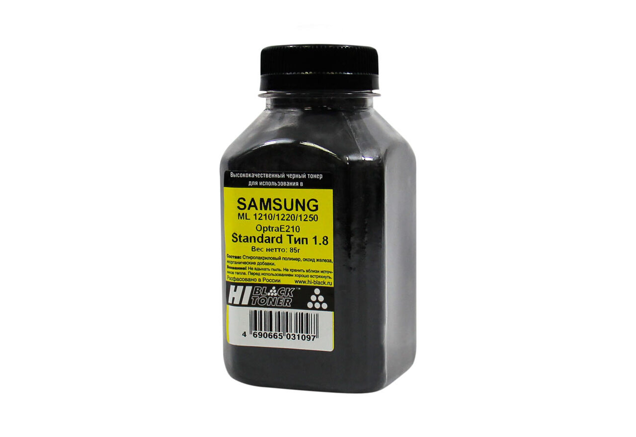 Тонер Hi-Black для Samsung ML-1210/1220/1250/OptraE210,Standard, Тип 1.8, Bk, 85 г, банка