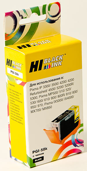 Картридж Hi-Black (HB-PGI-5Bk) для Canon PIXMAMP500/510/520/530, Bk