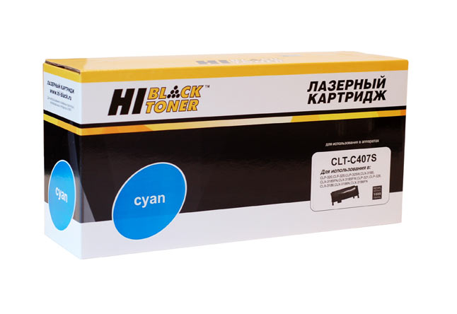 Тонер-картридж Hi-Black (HB-CLT-C407S) для SamsungCLP-320/320n/325/CLX-3185, C, 1K