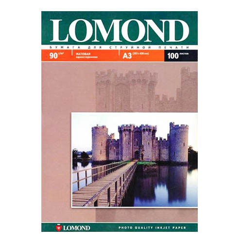 Фотобумага Lomond матовая односторонняя (0102001), A4, 90г/м2, 100 л.